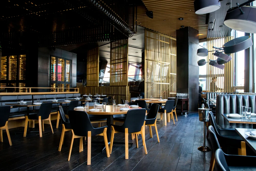 Inviting restaurant with beautifully set tables